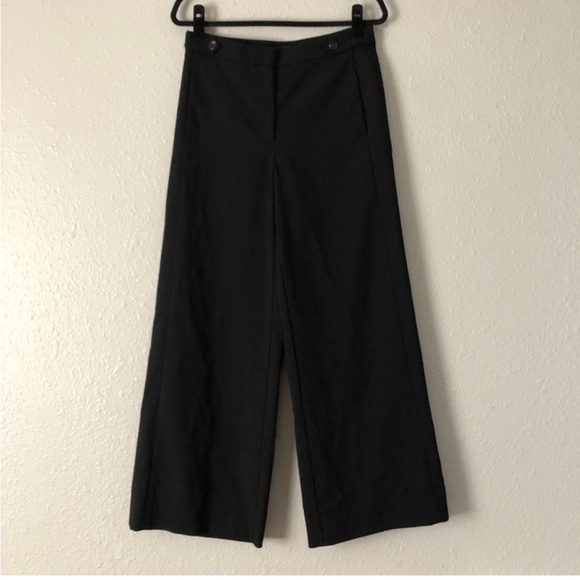 Ann Taylor Black Wide Leg Pants Size 6 - Picture 1 of 1